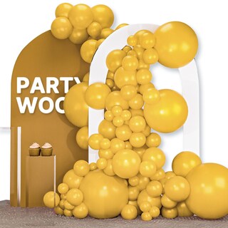 Foto 1 | Balloon Partywoo Amarillo Mostaza, 120 Unidades, Diferentes Tamaños - Venta Internacional.