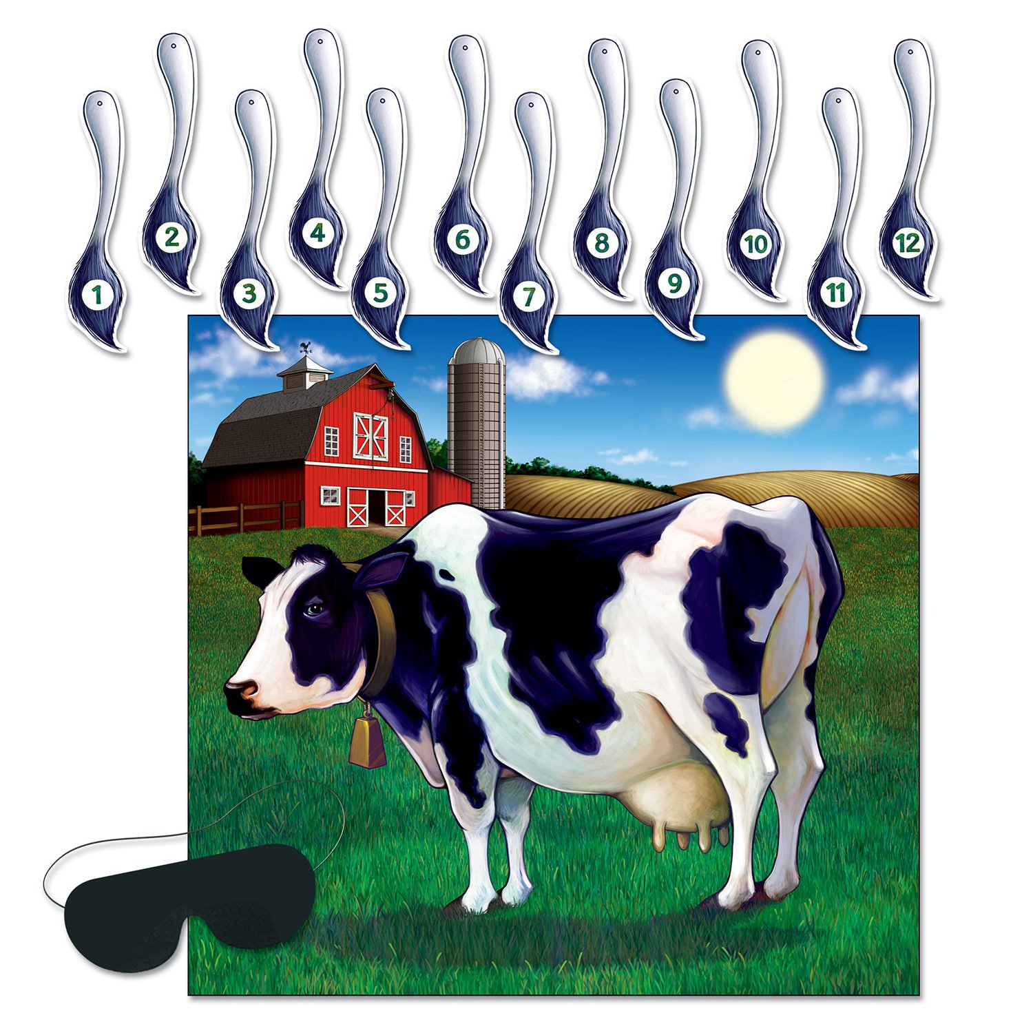 Foto 2 pulgar | Juego De Fiesta Beistle Pin The Tail On The Cow Con Los Ojos Vendados - Venta Internacional.