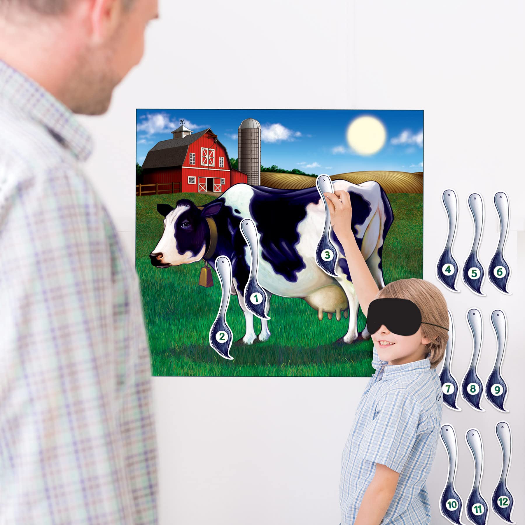 Foto 3 pulgar | Juego De Fiesta Beistle Pin The Tail On The Cow Con Los Ojos Vendados - Venta Internacional.
