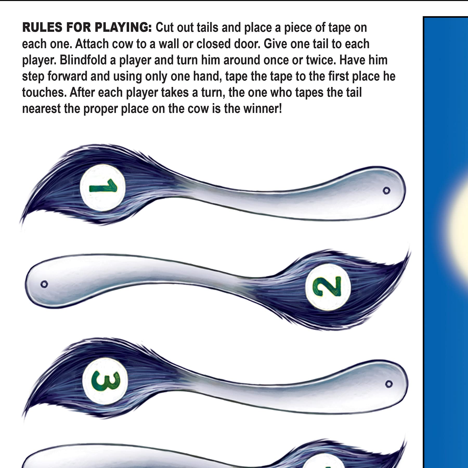 Foto 5 | Juego De Fiesta Beistle Pin The Tail On The Cow Con Los Ojos Vendados - Venta Internacional.