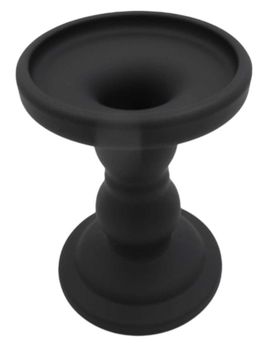 Foto 4 pulgar | Set De 2 Portavelas  Griselda Grande Zense De Vidrio Color Negro