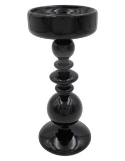 Foto 1 | Portavela Temis Redondo En Vidrio Zense Color Negro