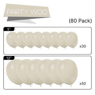 Foto 5 | Globos De Látex Partywoo Boho, Blancos, 12 Cm, 52 Unidades, Para Guirnalda - Venta Internacional.