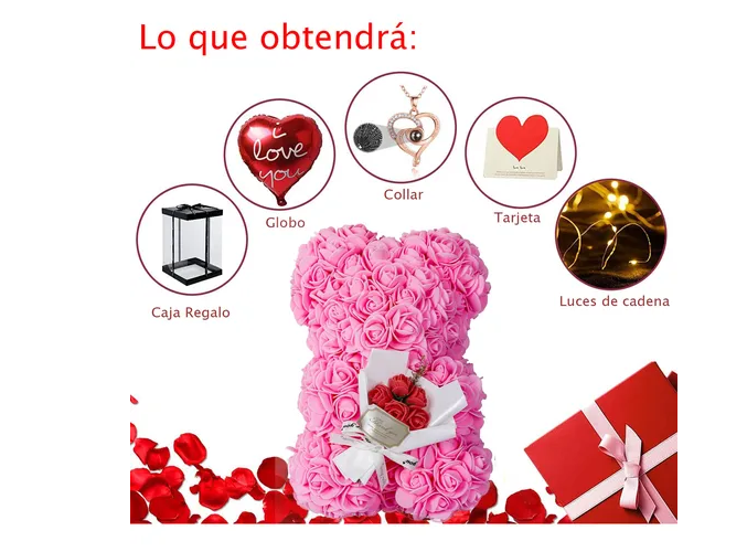 Foto 3 pulgar | Flores Artificiales Xtellar Oso + Regalo