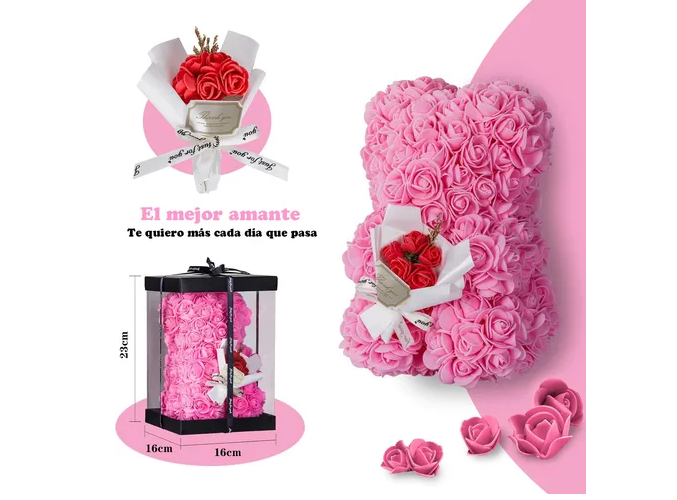 Foto 4 pulgar | Flores Artificiales Xtellar Oso + Regalo