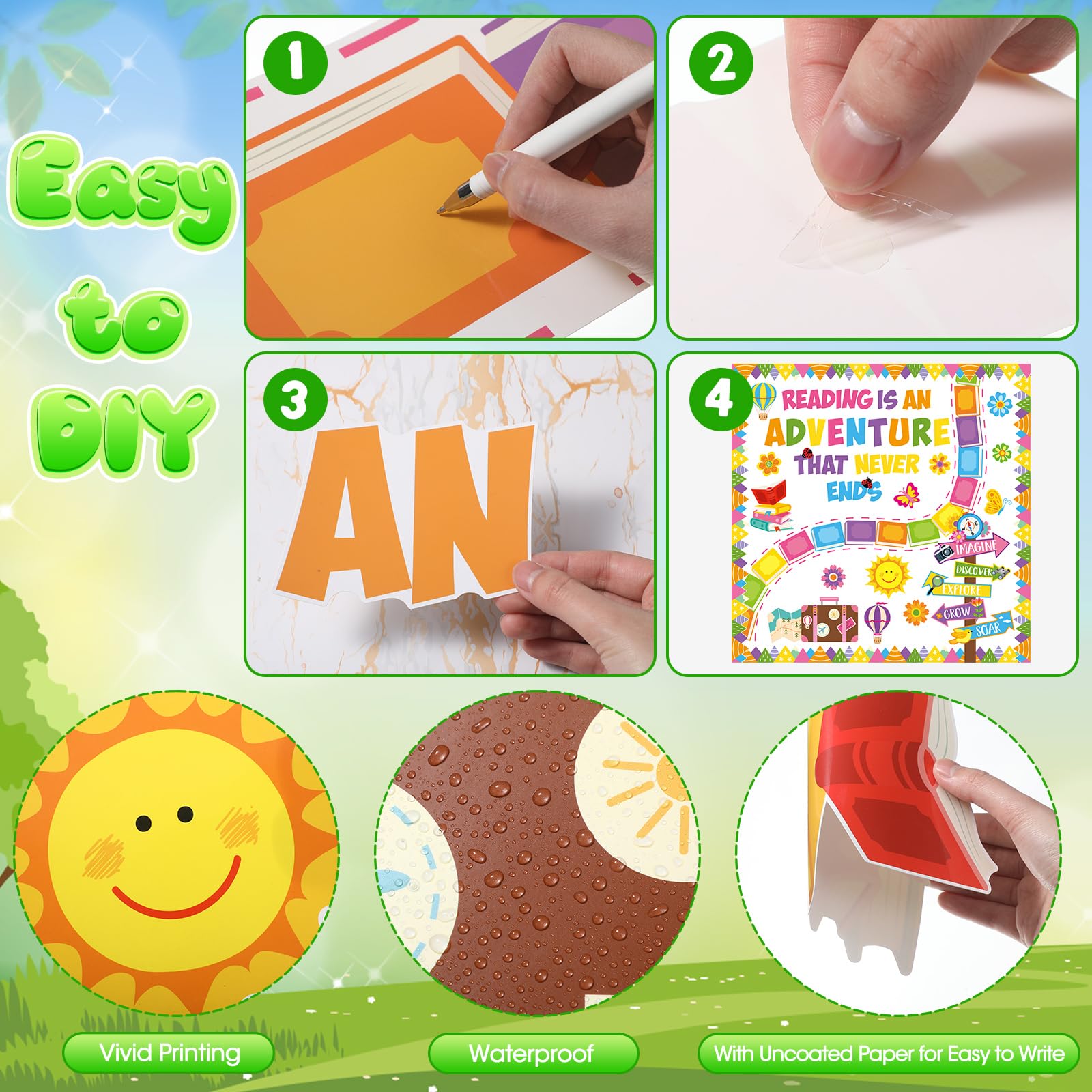 Foto 4 pulgar | Juego De Tablones De Anuncios Honoson Reading Is A Adventure, 55 Unidades - Venta Internacional.