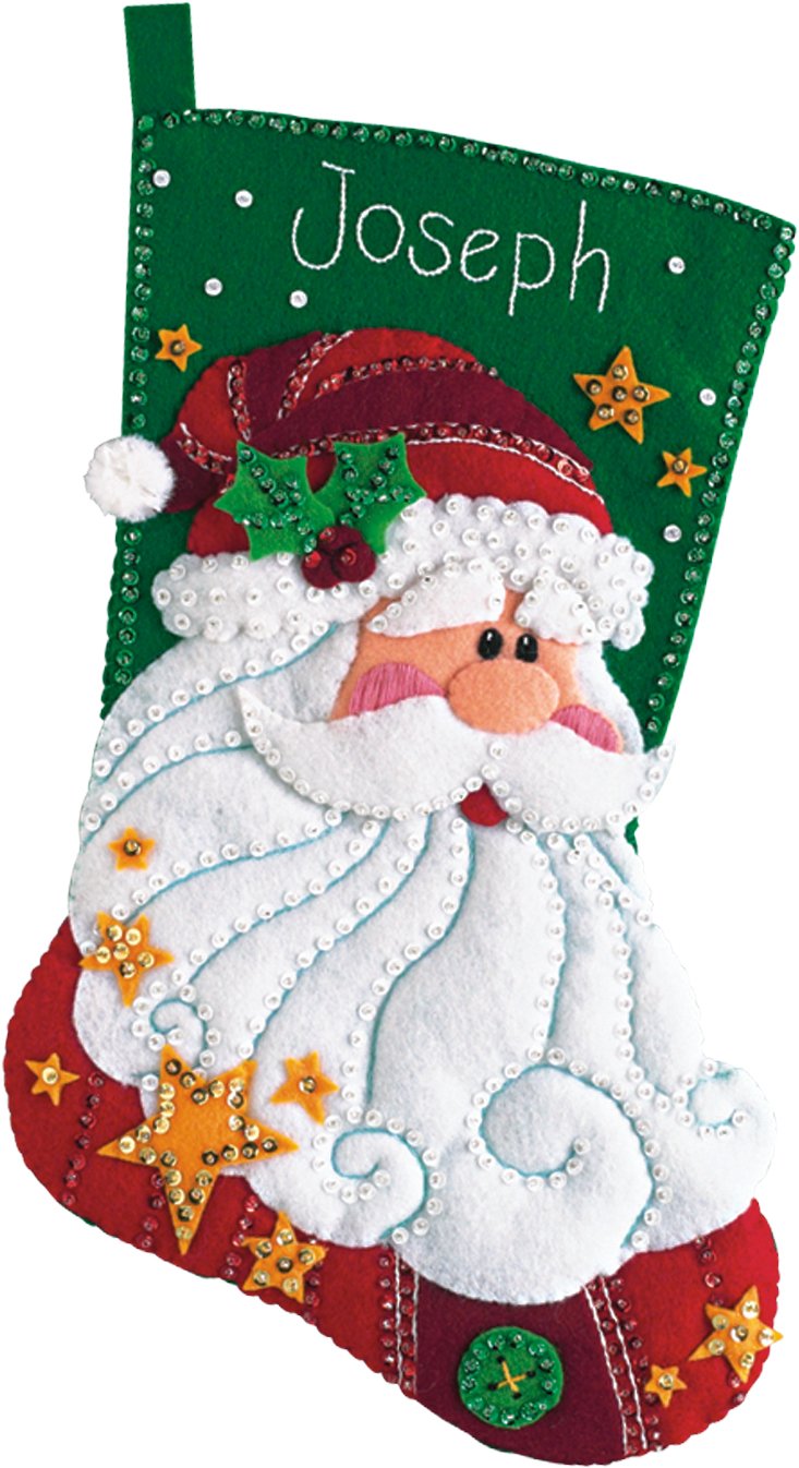 Foto 2 pulgar | Dimensiones Del Kit De Calcetines Navideños: 08124  Fieltro De Papá Noel  18 Cm - Venta Internacional.