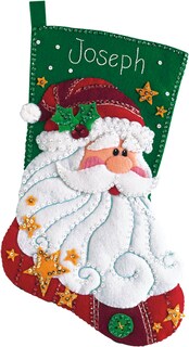 Foto 1 | Dimensiones Del Kit De Calcetines Navideños: 08124 Fieltro De Papá Noel 18 Cm - Venta Internacional.