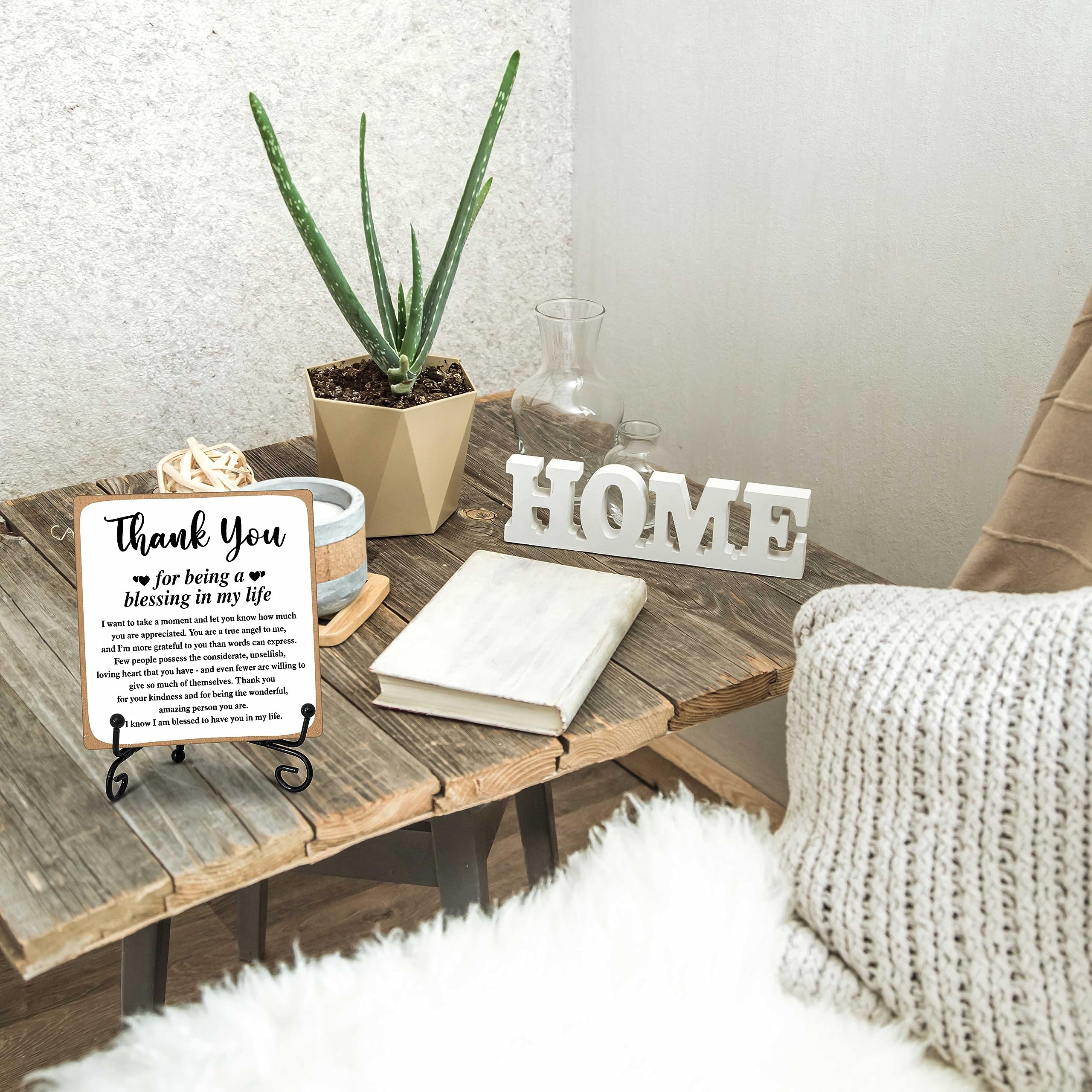 Foto 6 pulgar | Placa de Madera Thank You Gifts para Decoración- Venta Internacional