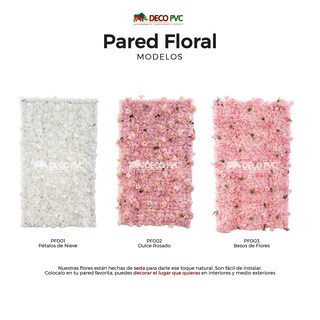 Foto 4 | Pared De Flores Artificiales 2.10x1.20m / Fácil De Instalar Besos De Flores