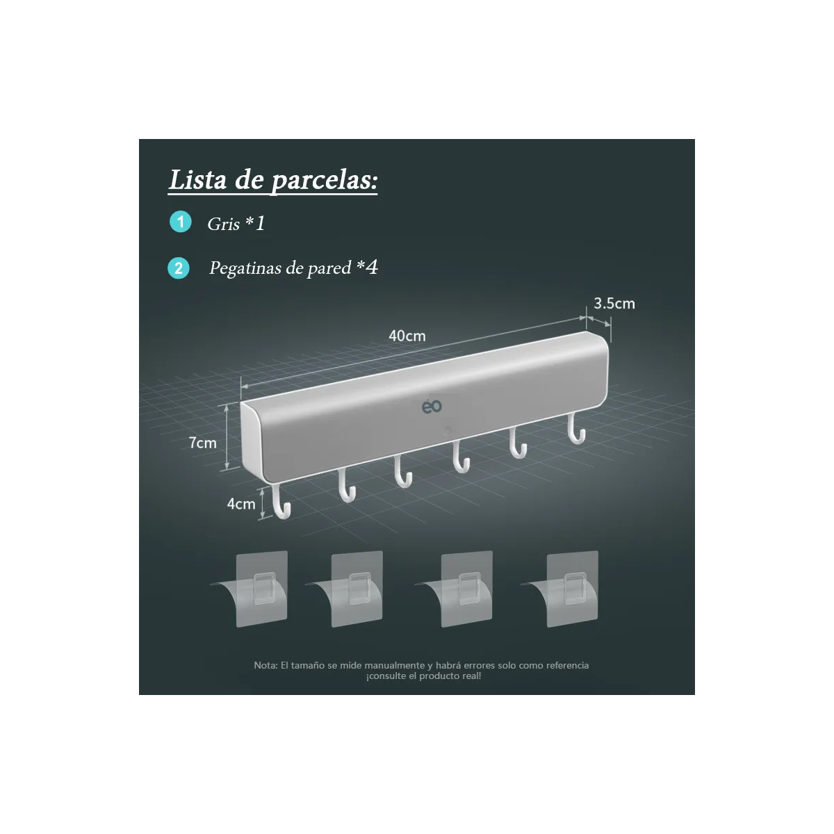 Foto 5 pulgar | Portallaves Mengni con Caja de Almacenamiento Gris
