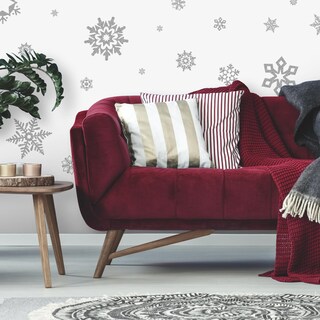Foto 2 | Adhesivos De Pared Roommates Rmk1413scs Con Purpurina En Forma De Copos De Nieve X47 - Venta Internacional.