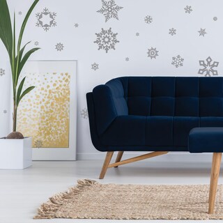 Foto 4 | Adhesivos De Pared Roommates Rmk1413scs Con Purpurina En Forma De Copos De Nieve X47 - Venta Internacional.