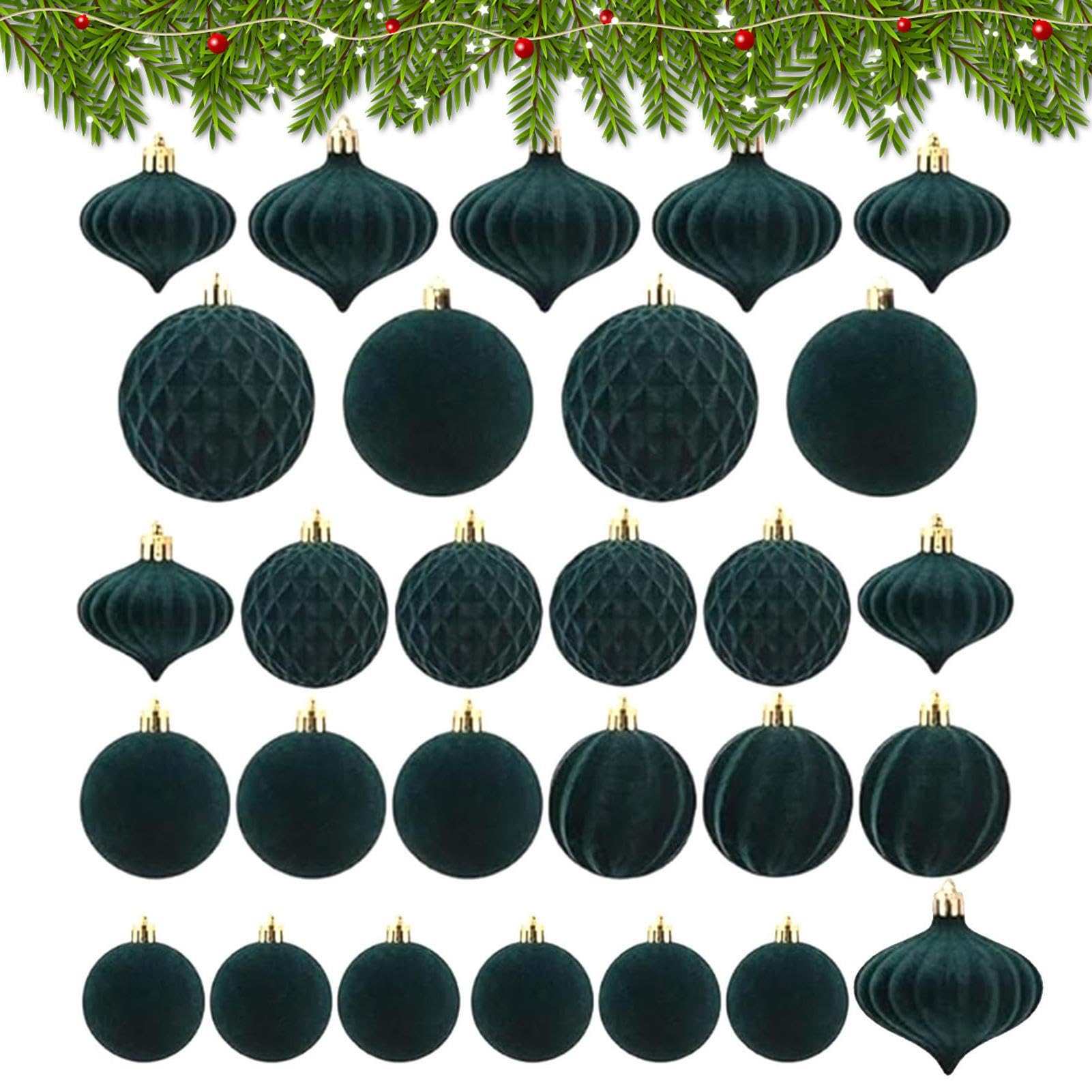 Foto 1 | Set De 25 Bolas De Terciopelo Lafande De Velvet Baubles - Venta Internacional.