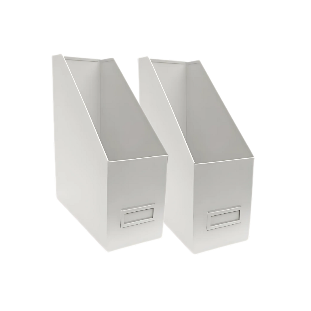 Foto 2 pulgar | Revistero Archivero Organizador Metal 2pz Blanco Escritorio