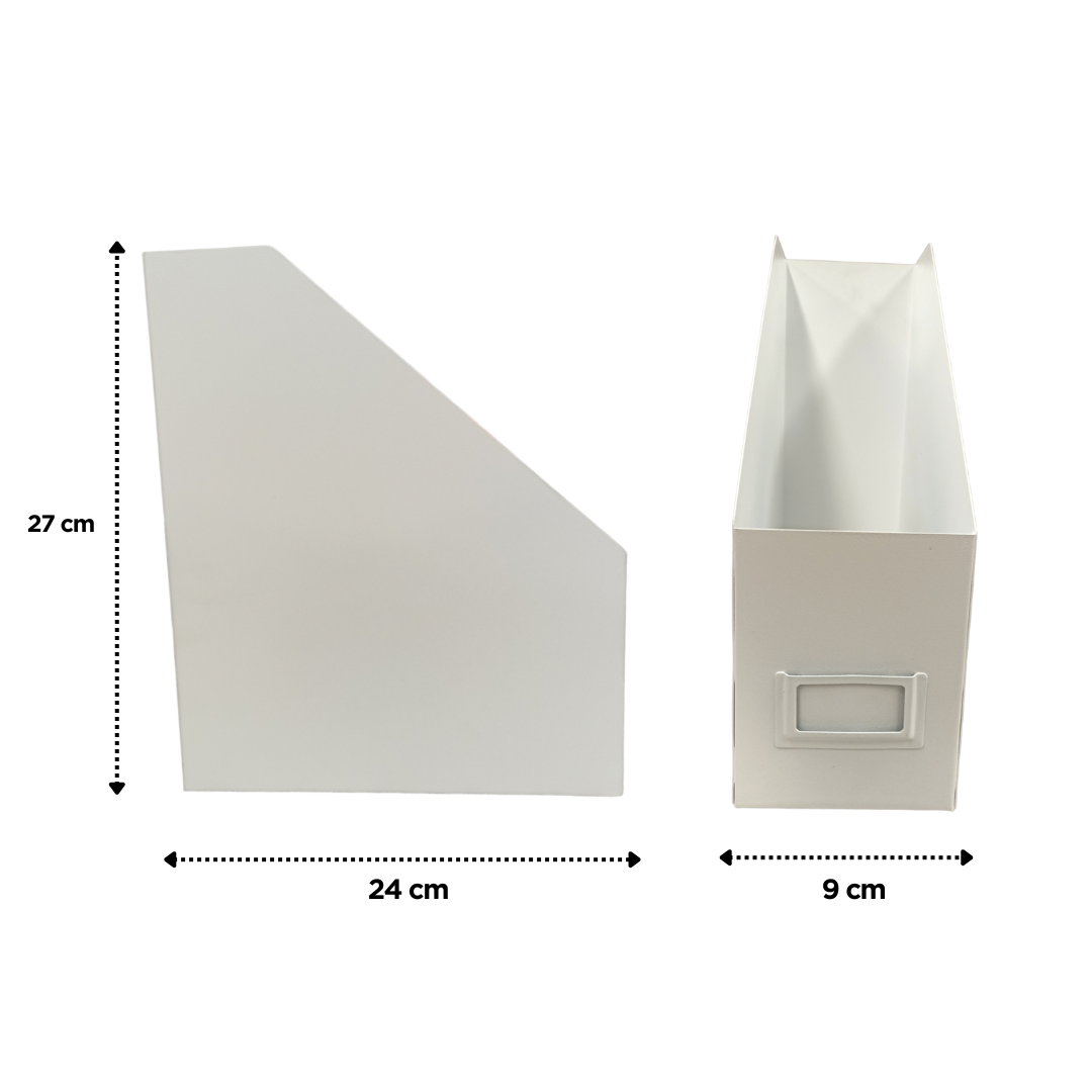Foto 4 pulgar | Revistero Archivero Organizador Metal 2pz Blanco Escritorio