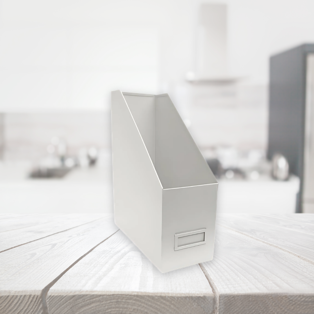 Foto 4 | Revistero Archivero Organizador Metal 2pz Blanco Escritorio