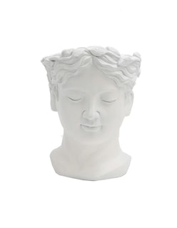 Foto 1 | Figura Decorativa Blanca De Rostro En Cerámica