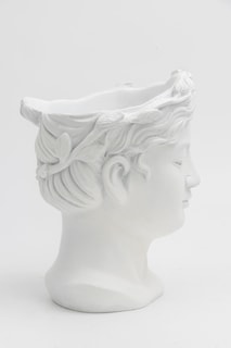 Foto 2 | Figura Decorativa Blanca De Rostro En Cerámica