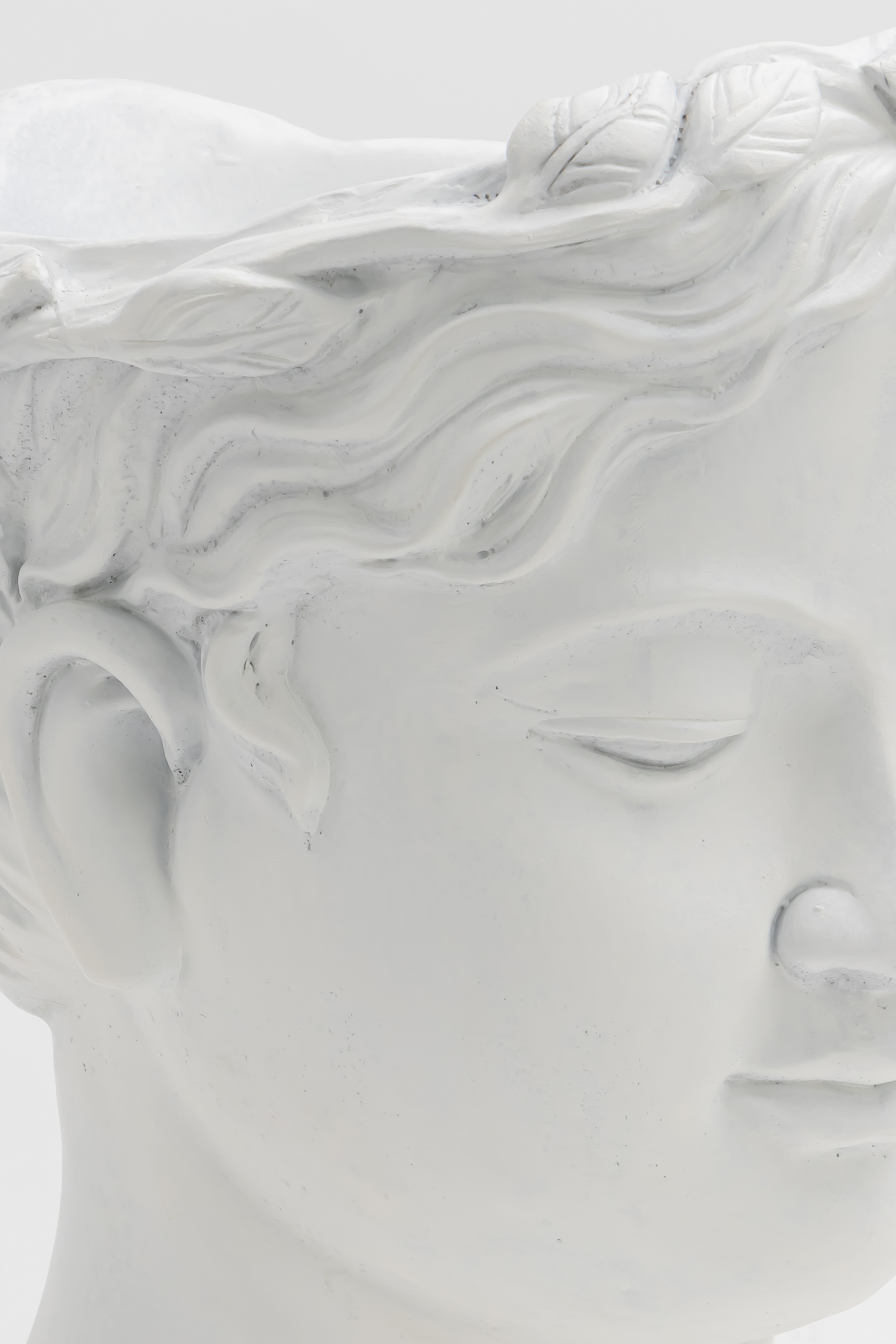 Foto 4 pulgar | Figura Decorativa Blanca De Rostro En Cerámica