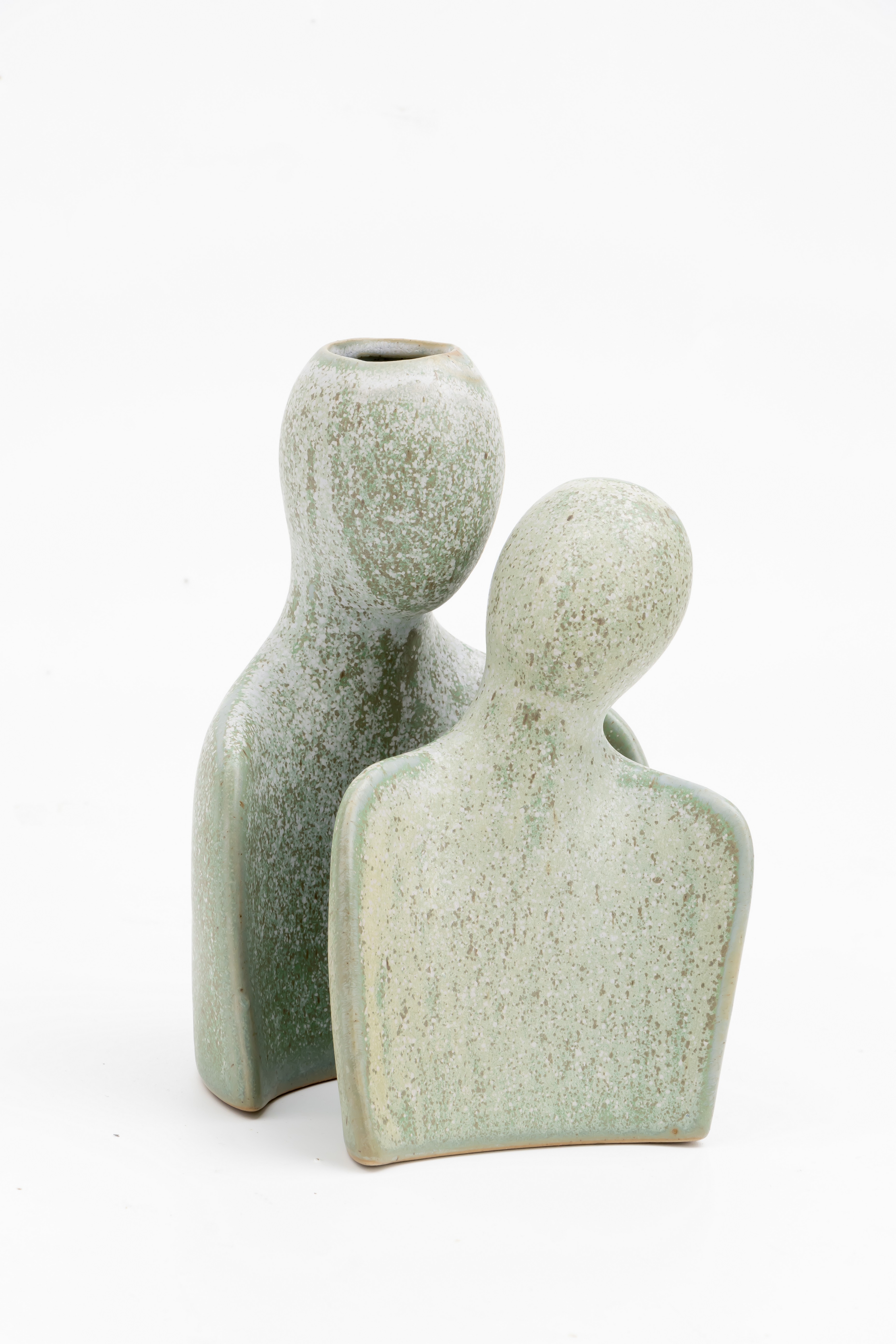 Foto 3 pulgar | Figura Decorativa De 2 Cuerpos En Cerámica Color Menta