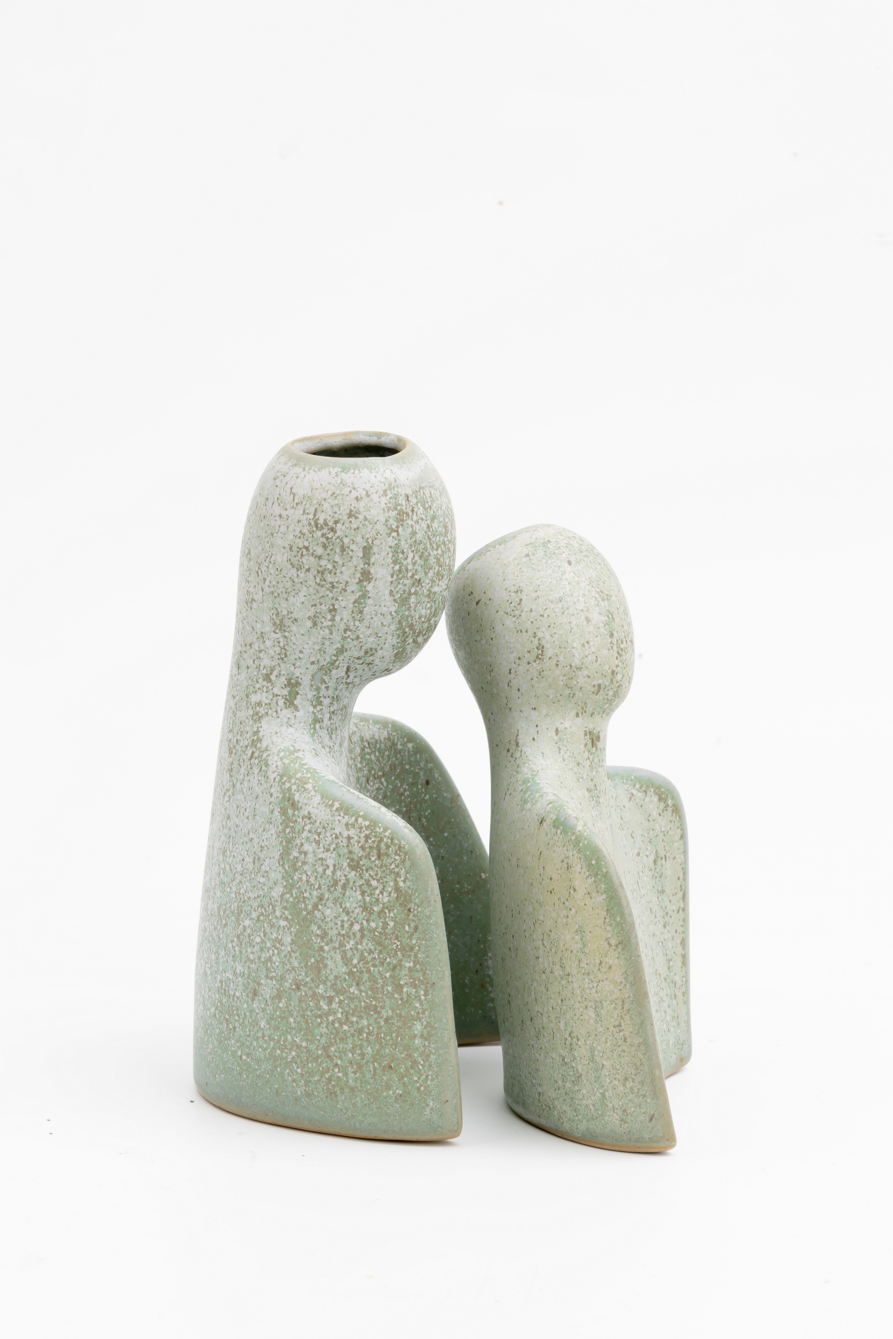 Foto 4 pulgar | Figura Decorativa De 2 Cuerpos En Cerámica Color Menta