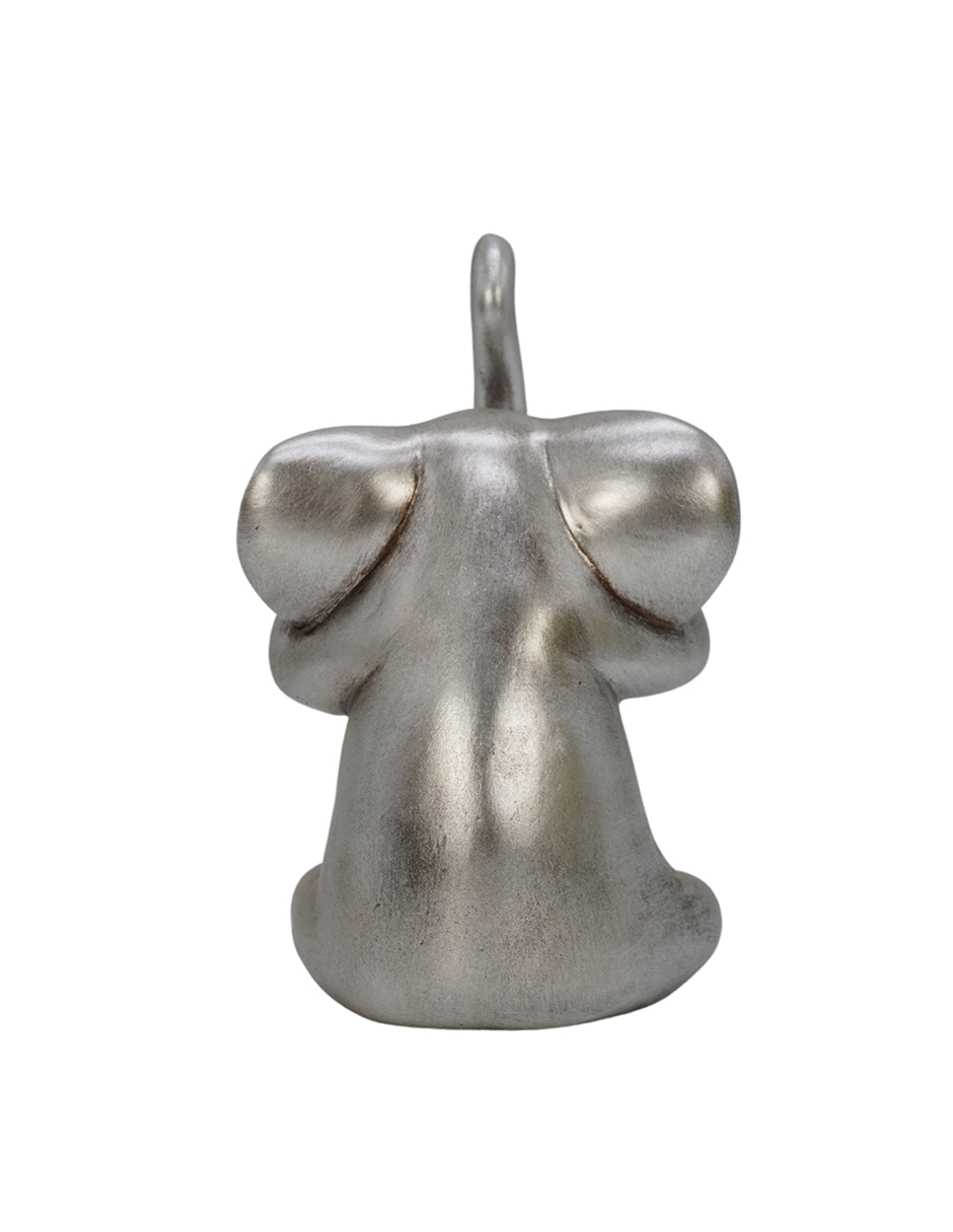 Foto 2 | Figura de Elefante Plateado