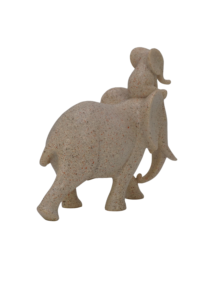 Foto 4 pulgar | Figura Decorativa Elefante Montado Blanco