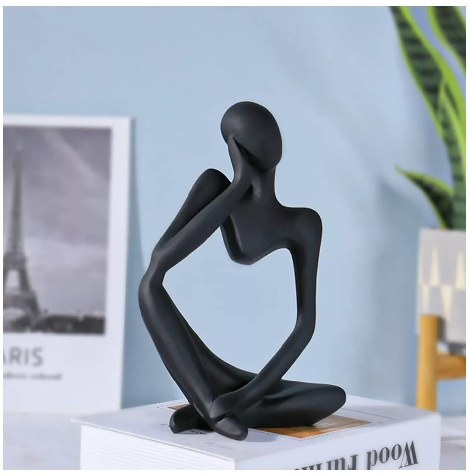 Foto 4 pulgar | Escultura Decorativa Oro, Negro y Blanco 3 Piezas