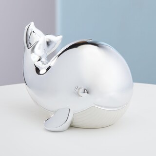 Foto 3 | Whale Bank Reed & Barton Mystic Sea Chapado En Plata Metalizada - Venta Internacional.