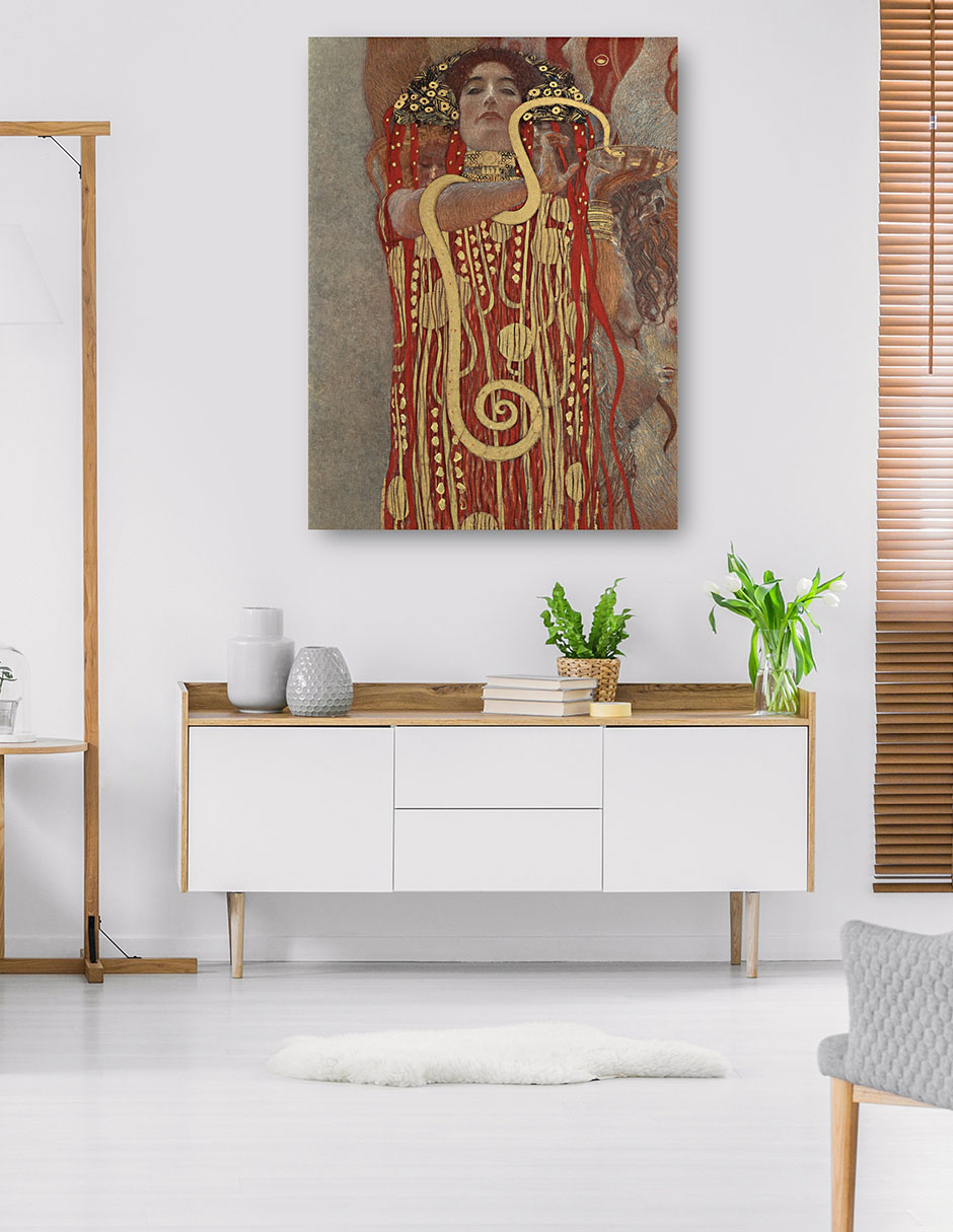 Foto 6 pulgar | Cuadro Decorativo - Higía- Gustav Klimt - Religión - 46x61 - Impresión En Lienzo - Fine Art Tj
