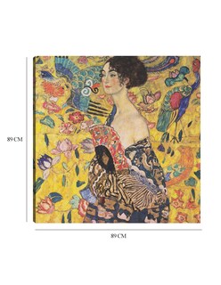 Foto 6 | Cuadro Decorativo - Mujer Con Abanico (1917-1918)- Gustav Klimt - Fotografía - 89x89 - Impresión En Lienzo - Fine Art