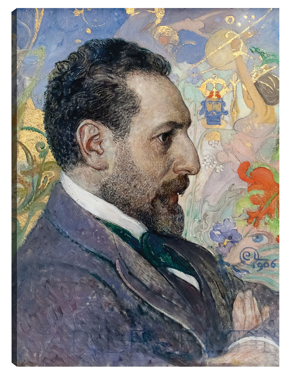 Foto 1 | Cuadro Decorativo - Retrato De Óscar Levertin (1906)- Carl Larsson - Fotografía - 28x36 - Impresión En Lienzo - Fi
