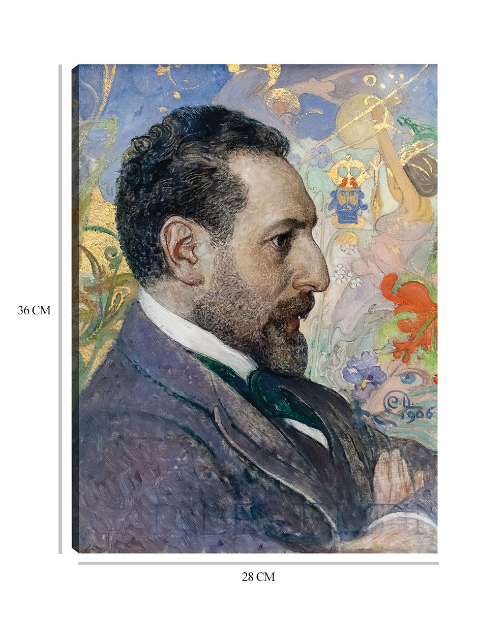 Foto 6 | Cuadro Decorativo - Retrato De Óscar Levertin (1906)- Carl Larsson - Fotografía - 28x36 - Impresión En Lienzo - Fi