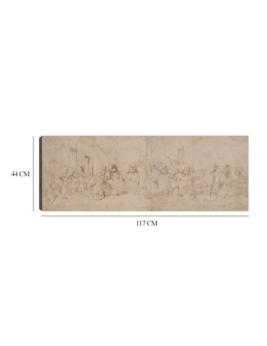Foto 6 pulgar | Cuadro Decorativo - La Última Cena, C. 1515- Leonardo Da Vinci - Religión - 44x117 - Impresión En Lienzo - Fine Art Tj