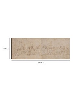 Foto 5 | Cuadro Decorativo - La Última Cena, C. 1515- Leonardo Da Vinci - Religión - 44x117 - Impresión En Lienzo - Fine Art Tj