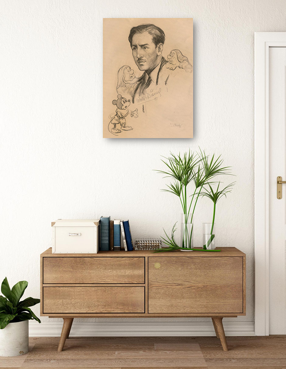 Foto 4 pulgar | Cuadro Decorativo - Walt Disney (1938)- Samuel Johnson Woolf - Fotografía - 69x92 - Impresión En Lienzo - Fine Art Tj