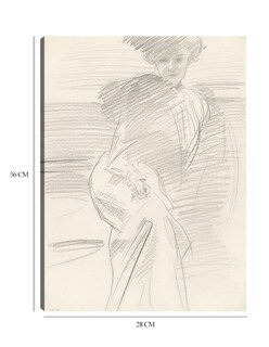 Foto 6 | Cuadro Decorativo - Mujer Sentada (c. 1890-1900)- John Singer Sargent - Abstracto - 28x36 - Impresión En Lienzo -