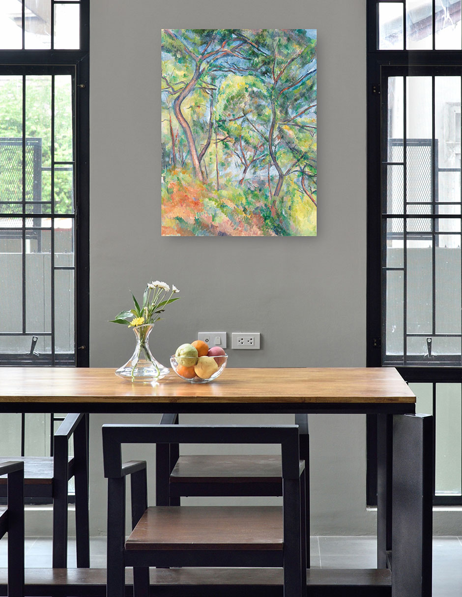 Foto 5 pulgar | Cuadro Decorativo - Sous-bois (hacia 1894)- Paul Cézanne - Paisaje - 46x61 - Impresión En Lienzo - Fine Art Tj