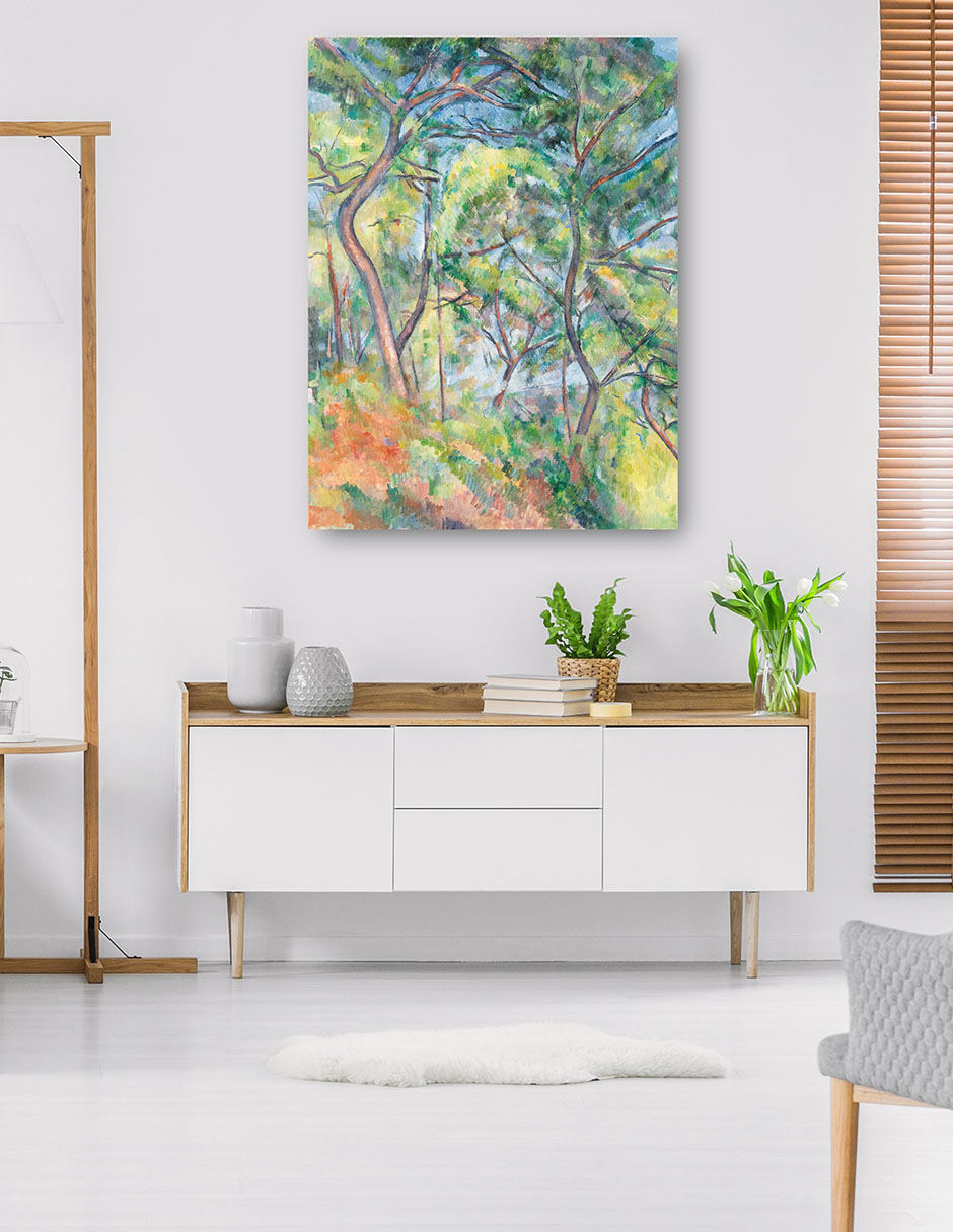 Foto 6 pulgar | Cuadro Decorativo - Sous-bois (hacia 1894)- Paul Cézanne - Paisaje - 46x61 - Impresión En Lienzo - Fine Art Tj