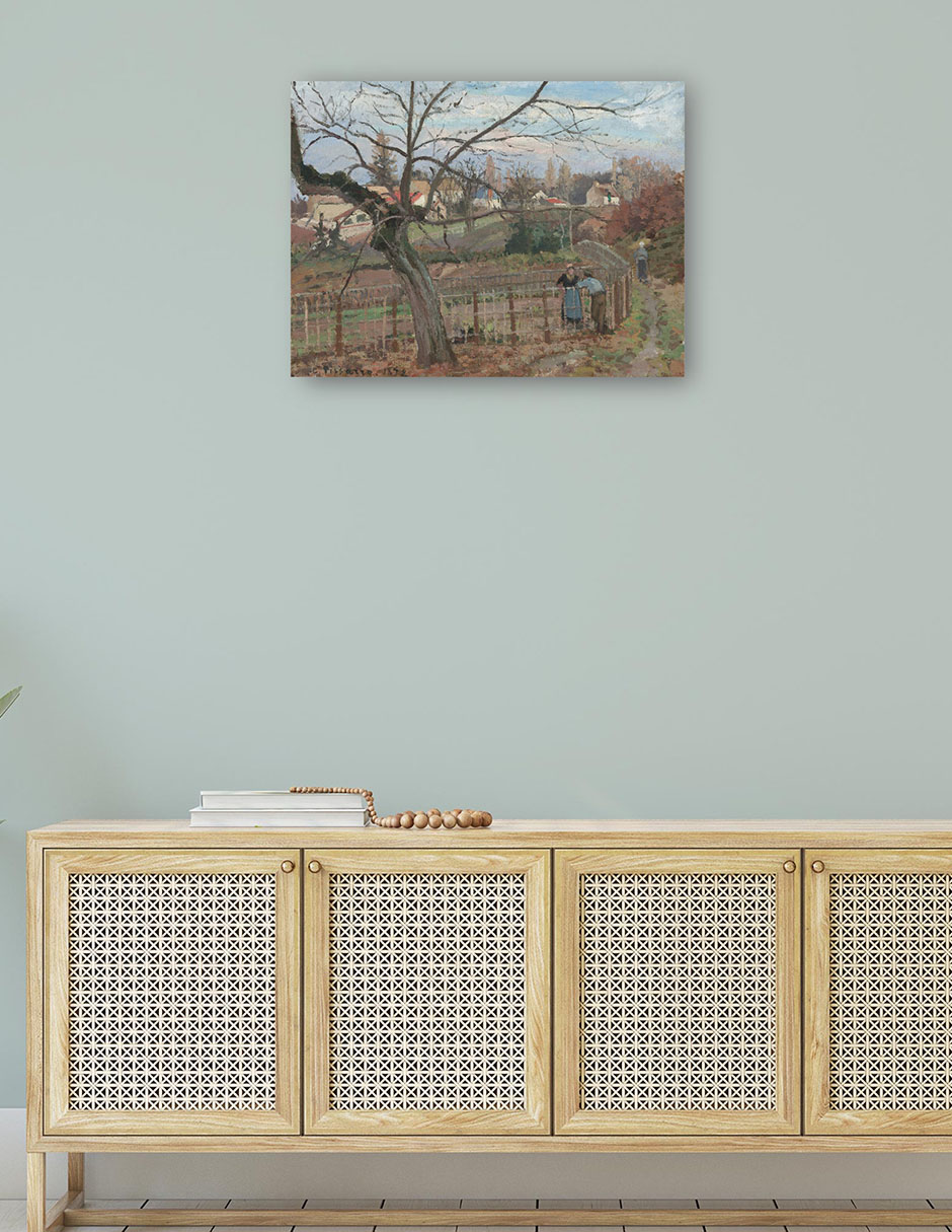 Foto 5 pulgar | Cuadro Decorativo - La Cerca- Camille Pissarro - Religión - 28x36 - Impresión En Lienzo - Fine Art Tj