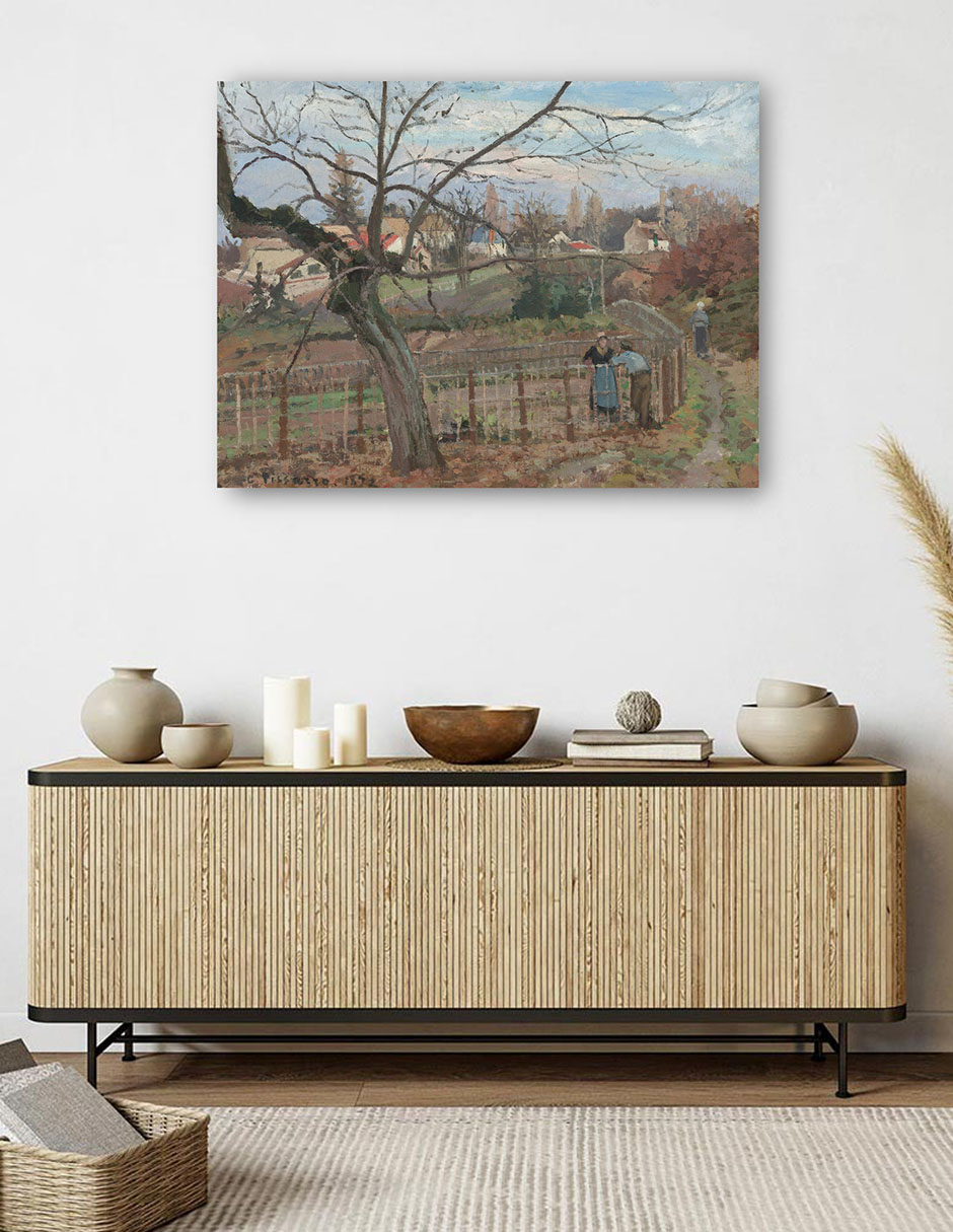 Foto 6 pulgar | Cuadro Decorativo - La Cerca- Camille Pissarro - Religión - 28x36 - Impresión En Lienzo - Fine Art Tj