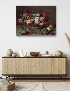 Foto 5 | Cuadro Decorativo - Cesta De Flores- Balthasar Van Der Ast - Clásicos - 28x36 - Impresión En Lienzo - Fine Art Tj