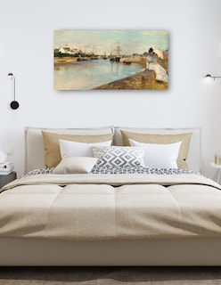 Foto 5 | Cuadro Decorativo - El Puerto De Lorient- Berthe Morisot - Costa - 34x64 - Impresión En Lienzo - Fine Art Tj