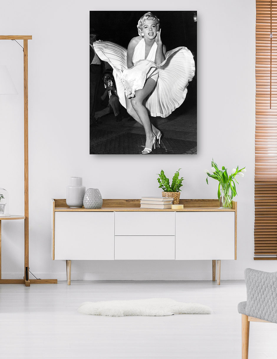 Foto 6 pulgar | Cuadro Decorativo - Marilyn Monroe, La Picazón De Siete Años- Unknown - Fotografía - 28x36 - Impresión En Lien