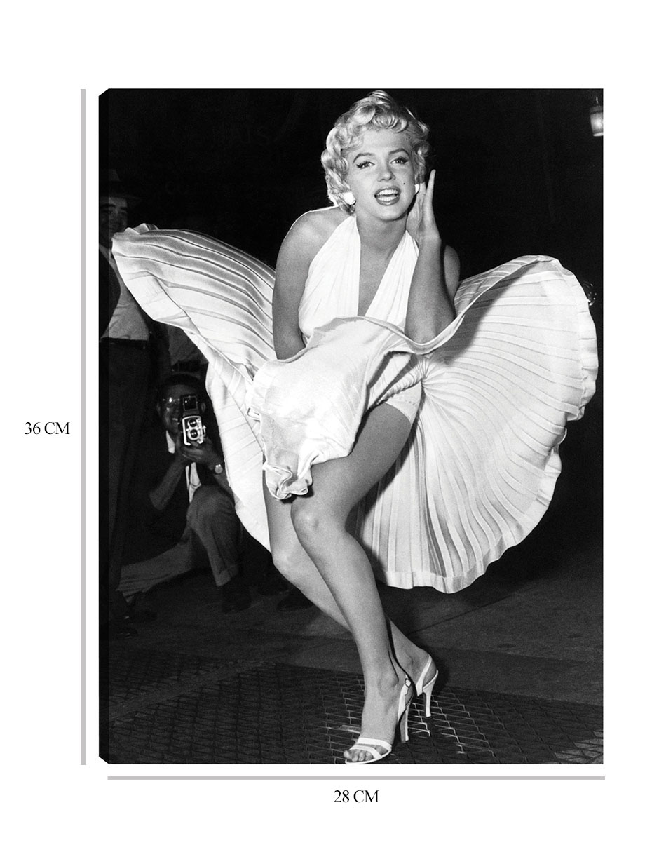 Foto 7 pulgar | Cuadro Decorativo - Marilyn Monroe, La Picazón De Siete Años- Unknown - Fotografía - 28x36 - Impresión En Lien