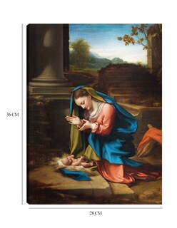 Foto 6 | Cuadro Decorativo - Adoración Del Niño Jesús (1518-1520)- Correggio - Religión - 28x36 - Impresión En Lienzo - Fi