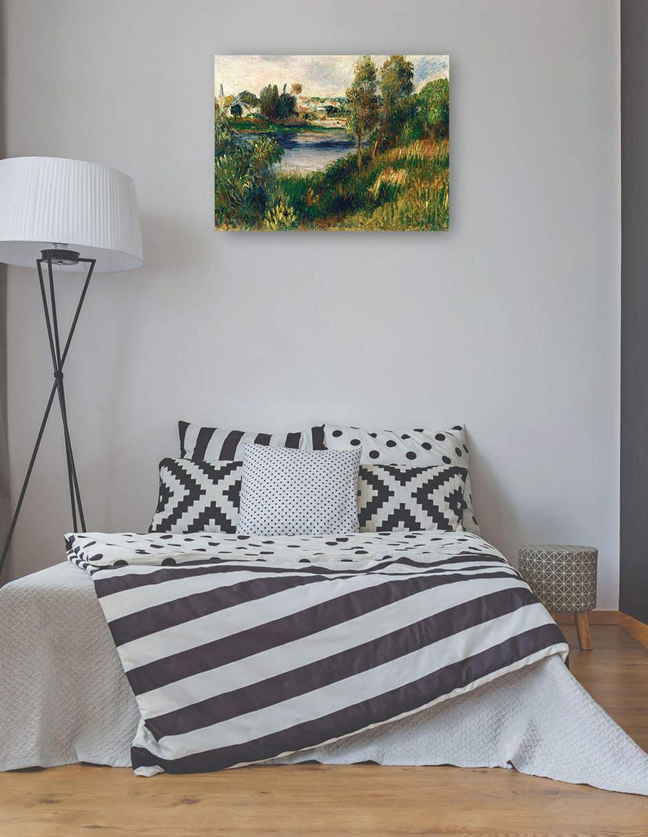 Foto 4 pulgar | Cuadro Decorativo - Paisaje En Vetheuil- Pierre-auguste Renoir - Religión - 69x92 - Impresión En Lienzo - Fine Art Tj