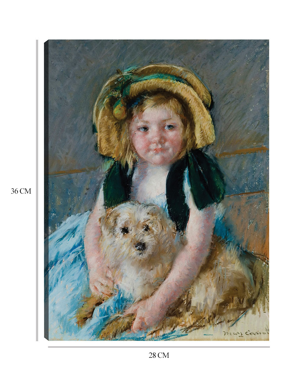 Foto 7 pulgar | Cuadro Decorativo - Sara Con Hijo Chien (1901)- Mary Cassatt - Fotografía - 28x36 - Impresión En Lienzo - Fine Art Tj
