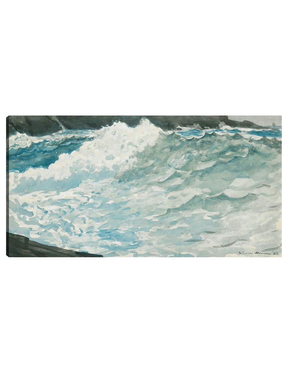 Foto 2 pulgar | Cuadro Decorativo - Surf, Cuello De Prout (1883)- Winslow Homer - Costa - 46x89 - Impresión En Lienzo - Fine Art Tj